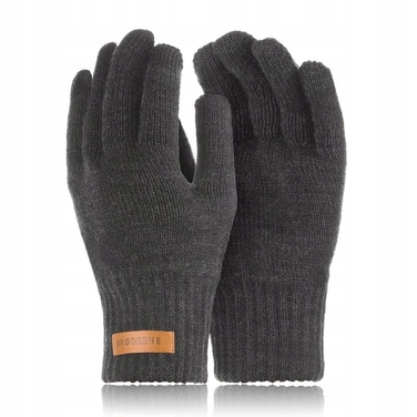 Комплект Brødrene: шапка, шарф-гольф та рукавички, універсальний розмір, сірий