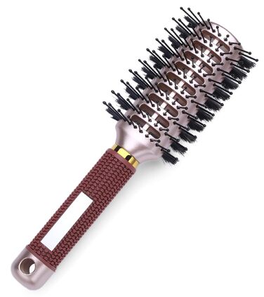 Овальна щітка для волосся PERFEHAIR з двосторонньою щетиною кабана, антистатичний гребінець для жінок та чоловіків, для короткого та середнього волосся