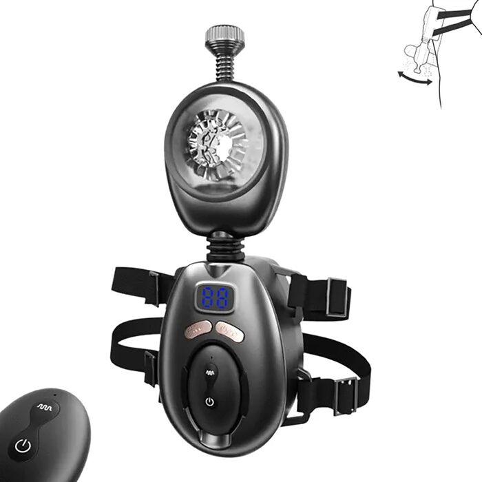 Електричний мастурбатор для чоловіків LZMYZ з 9 режимами вібрації та фіксуючим ремінцем