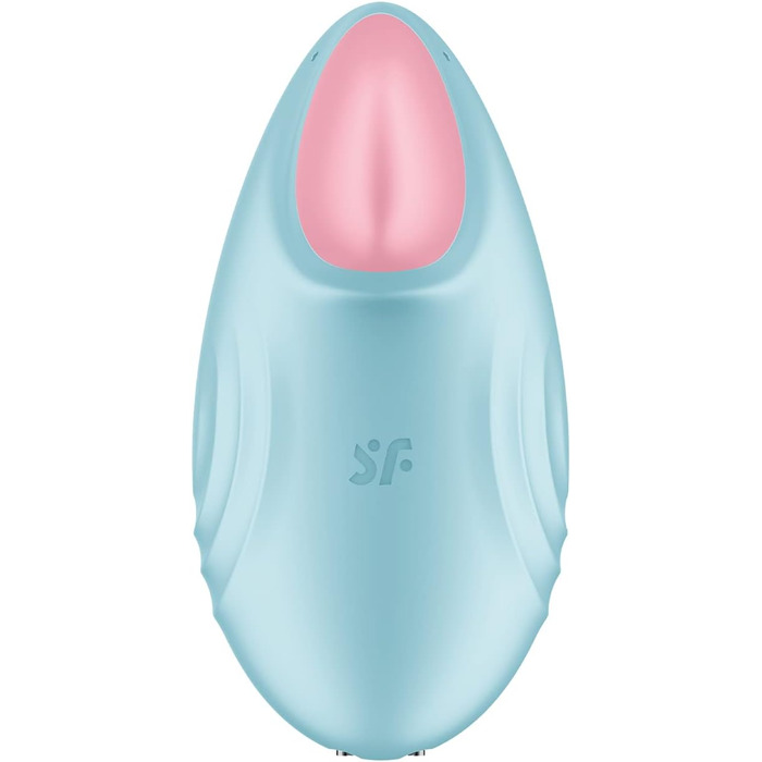 Satisfyer Tropical Tip Connect: Вібратор для клітора з Bluetooth, водонепроникний (IPX7), силіконовий, блакитний