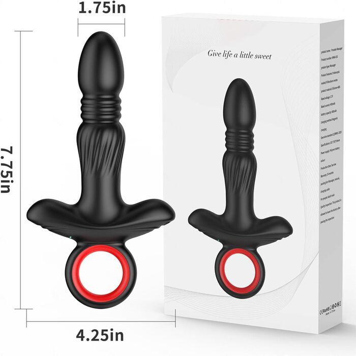 Вібратор для чоловіків та жінок Analplug з пультом керування, 9 режимів, чорний. Інтимні іграшки для дорослих