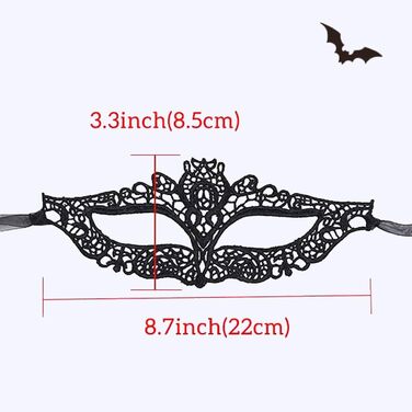 Маска для очей Blindery з мережива, карнавальна маска, мереживо, вечірка, бал, венеціанські маски для свят, випускних вечірок та вечірок у стилі лис