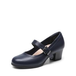 Жіночі туфлі Mary Jane DREAM PAIRS на масивному високому каблуці, темно-сині, розмір 37 EU