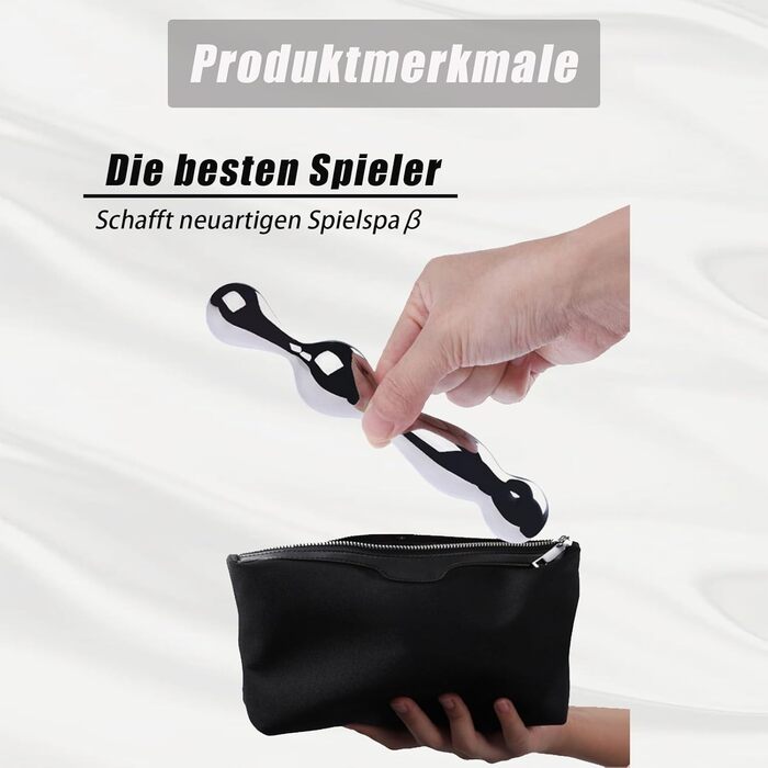 Анальний плагін з нержавіючої сталі XXL - подвійний, для ануса та вагіни, масаж G-точки, для чоловіків, жінок, пар