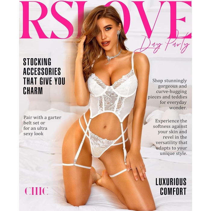 RLOVE Комплект жіночої білизни (4 шт.) S, білий