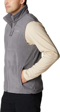 Чоловічий флісовий жилет Columbia Fast Trek Fleece Vest, сірий (City Grey), сезон Осінь-Зима 2024/2025