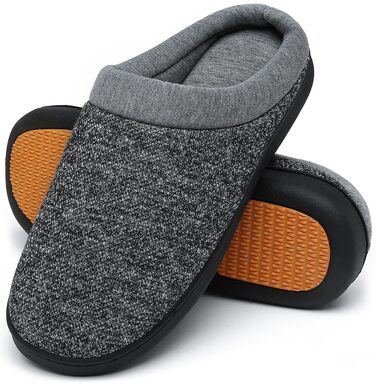 Зимові домашні капці Mishansha унісекс з пам'яттюю піною (Memory Foam), теплі та протиковзкі тапочки для чоловіків та жінок, розмір 47 EU, колір Space