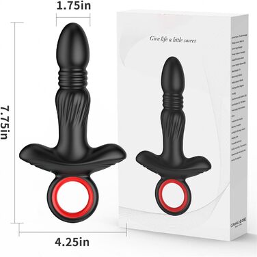 Вібратор для чоловіків та жінок Analplug з пультом керування, 9 режимів, чорний. Інтимні іграшки для дорослих