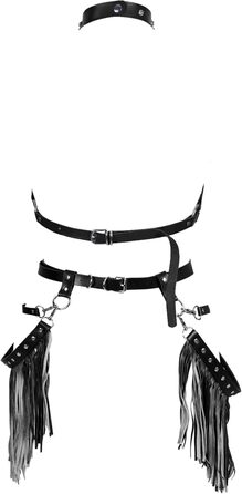 Жіночий корсет-нагрудник у стилі панк з ремінним поясом. Аксесуар для вечірок, танців, готичного стилю. Чорний колір.