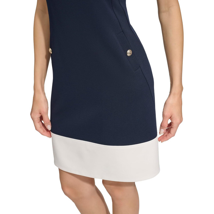 Сукня Tommy Hilfiger жіноча кольорова, міді, з креп-шифону, Sky Captain/Бежевий