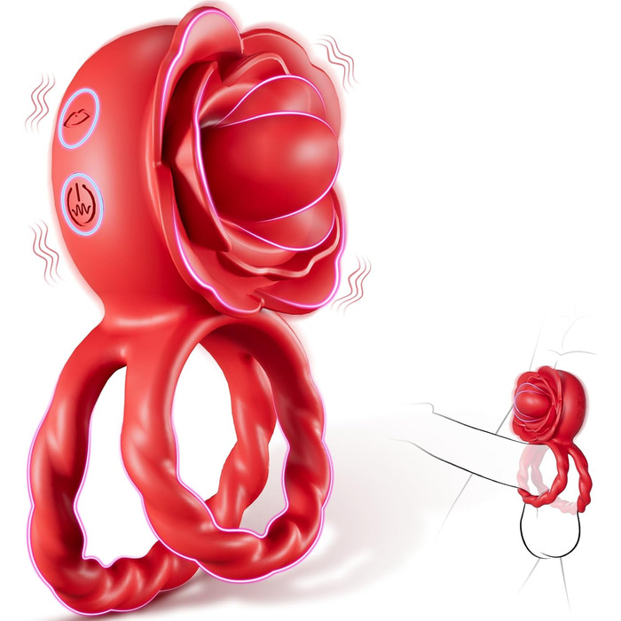 Кільце для пеніса з вібрацією для пар - сексуальні іграшки для дорослих, стимулятор G-точки, 10 режимів вібрації