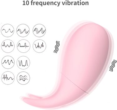 Вібратор з дистанційним керуванням через додаток, 10 режимів вібрації для жінок, портативний G-spot вібратор для пар, рожевий