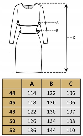 Класична повсякденна сукня міді FEMIMODA, розмір 44