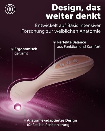 Vibrator Intima Soie для жінок – стимулятор клітора, масажний стержень. 8 інтенсивностей, 20 режимів, водонепроникний, пастельно-рожевий.