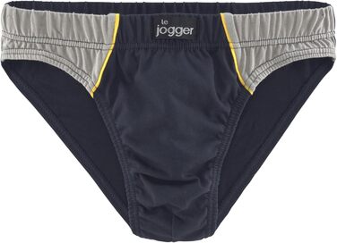 Спортивні чоловічі труси-сліпи Le Jogger з контрастними вставками, комфортні, розмір L, колір морський / кольорові вставки