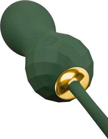 Вібратор для інтимної зони Emerald Love Luxurious Rabbit Grün/Gold, 3,0-4,1 см (Liebeskugeln)
