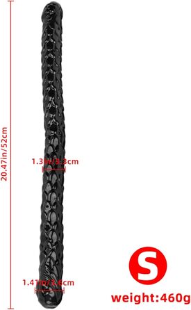 Анальний плагін Doppeldildo 52/70 см - гнучкий, для стимуляції G-точки, для пар, вагінальний дилататор