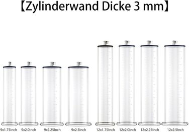 Аксесуар для помпи для пеніса Hmxseu: прозоре трубкове кільце з маркуванням для збільшення та стимуляції пеніса (22.9*3.9 см)