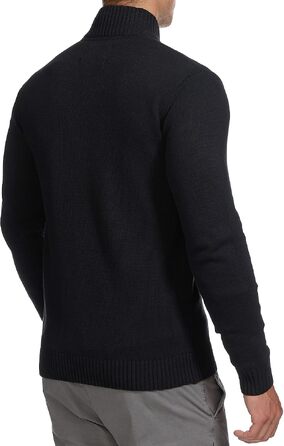 Чоловічий трикотажний кардиган Indicode Herren INLut з коміром-стійкою та блискавкою, чорний, розмір L