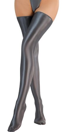 Шкарпетки жіночі мерехтливі без шва Happy Cherry, сірі, високі, антиковзаючі, еластичні