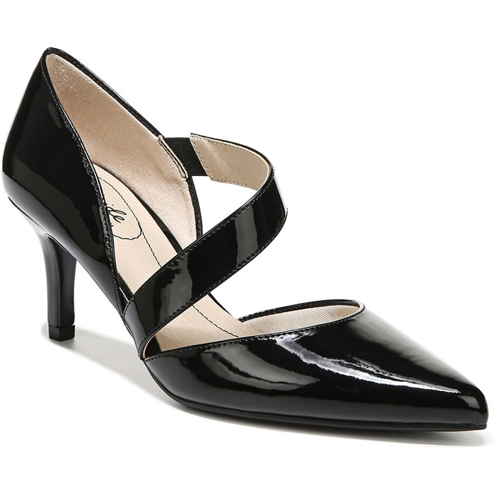 Жіночі туфлі-човники LifeStride Suki Pump, чорний лак, розмір 40 EU (Wide/Широка колодка)