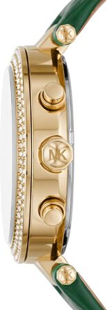 Жіночий годинник Michael Kors Parker кварцовий хронограф зі сталевим ремінцем, 39мм, зелений