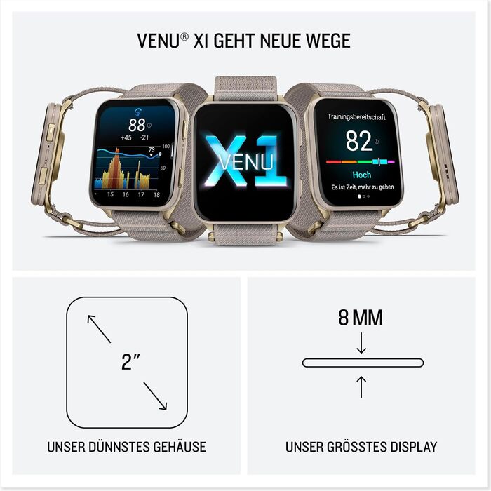 Смарт-годинник Garmin Venu X1 51mm French Grey: AMOLED-дисплей 2