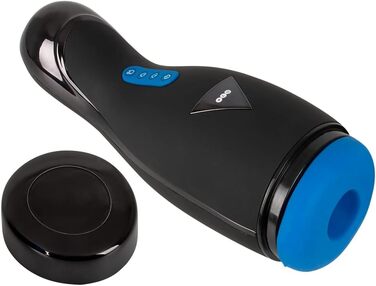 Масажер для чоловіків Orion - інтенсивний стимулятор з функцією нагріву, вібрації та пульсації, чорний, перезаряджається