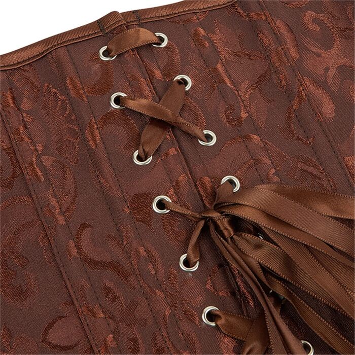 Корсет Sxybox для під грудьми, шнурівка, корсаж, бюстгальтер, для Хелловіну та карнавалу (S, Коричневий)