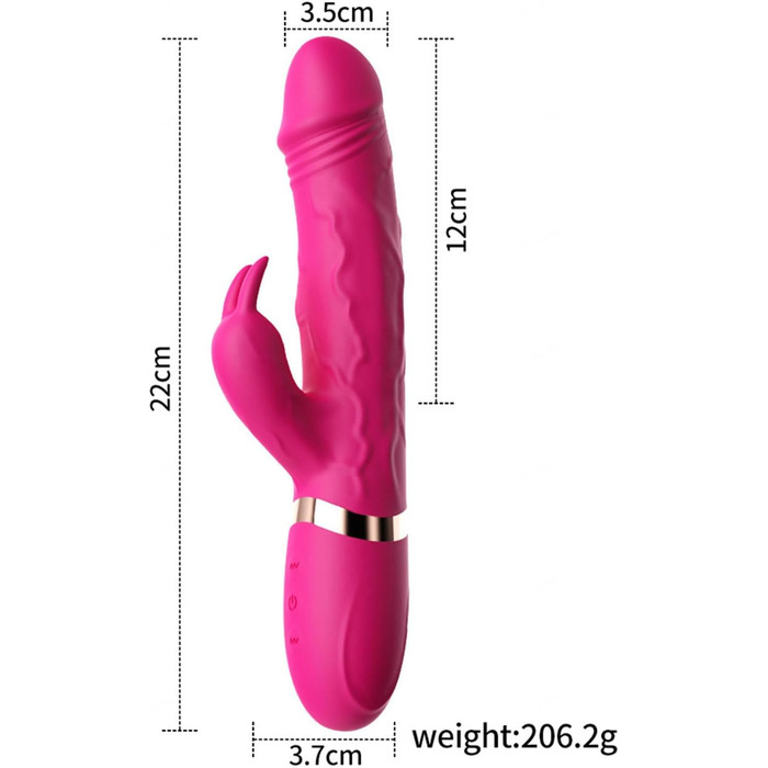 Вібратор для жінок Klitoris та G-точка, силіконовий кролик з 10 режимами, секс-іграшка, фіолетовий