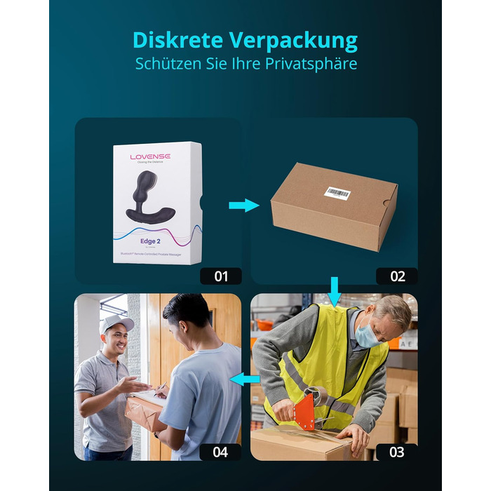 Lovense Edge 2: чоловічий анаплаг з пультом керування, вібрація простати, Bluetooth, 10000+ режимів, іграшки для дорослих