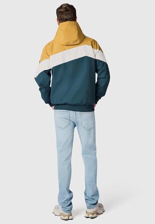 Чоловіча легка перехідна куртка Ragwear Stewie Block: водонепроникна та дихаюча вітровка з капюшоном, колір Cinnamon, розмір XL