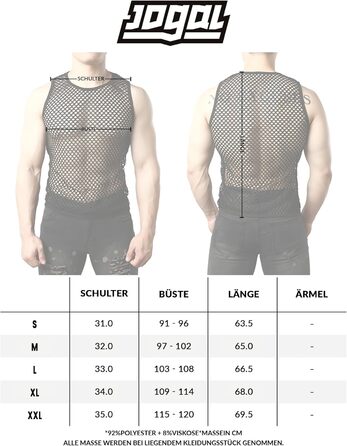 Чоловіча майка JOGAL з еластичною сіткою, прозора, без рукавів, червона/коричнева