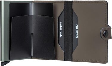 Гаманець-кардхолдер Secrid Miniwallet для жінок та чоловіків, матовий, Truffle (10.2 x 6.5 x 2.1 см)