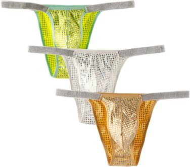 Танга чоловічі Detwen, мереживні, 3 шт. - сексуальна білизна для чоловіків