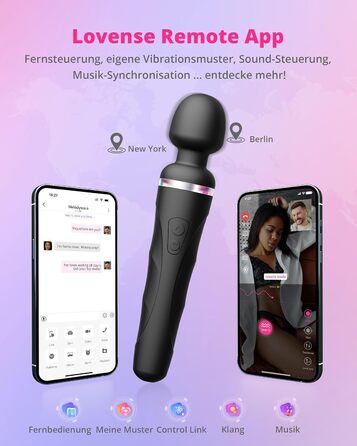 LOVENSE Domi 2: Bluetooth масажер для жінок та чоловіків з LED, пульт керування через додаток, секс-іграшка для пар, чорний