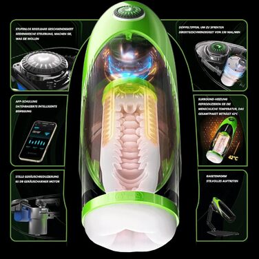 Електричний мастурбатор для чоловіків з 10 режимами, телескопічною функцією та вібрацією. 3D вагіна, модель з підставкою. Інтимні іграшки для чоловіків