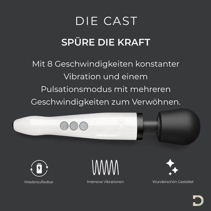 Вібратор для жінок Doxy: інтенсивна вібрація, перезаряджається, для дорослих