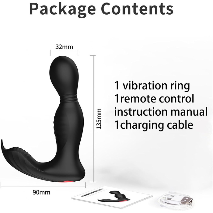 Вібратор для жінок G-Spot, 7 режимів, вібратор для клітора, анальний дildo для пар, чорний