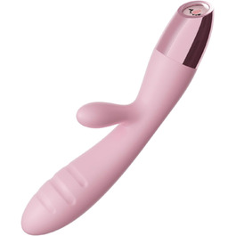 Вібратор Rabbit Rosa: 10 режимів, для клітора та G-точки, масажер для жінок та пар