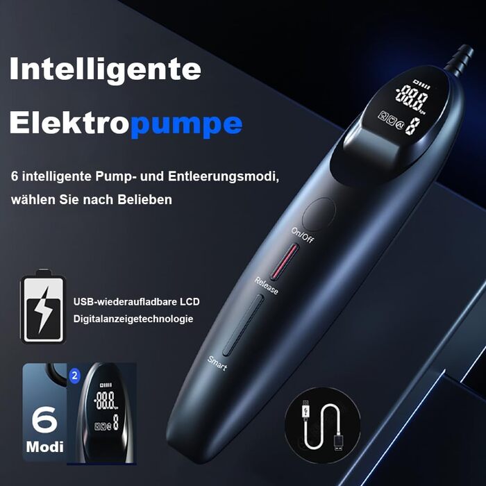 Електрична помпа для збільшення статевого члена, 6 режимів, тренажер для ерекції, для чоловіків