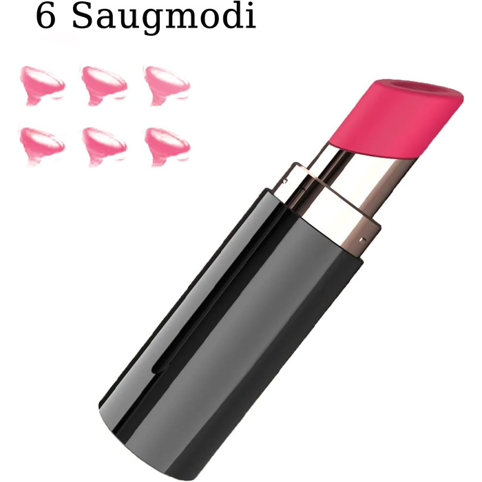 Вібратор для жінок TYDAY 6 SaugmodiLippenstift - міні вібратор для G-точки, водонепроникний, тихий, для стимуляції клітора, сексуальні іграшки для жінок та пар