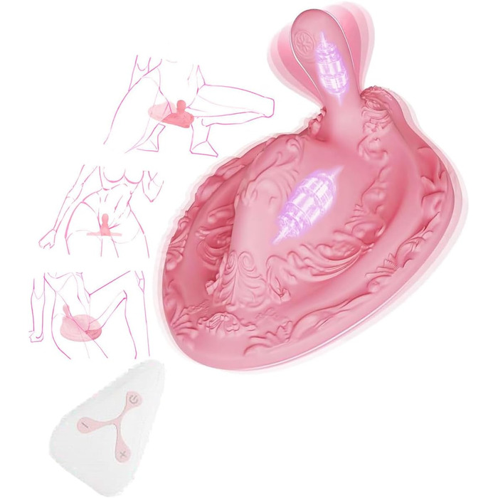 Вібратор OnundOn Erotik Butterfly для дорослих: стимуляція G-точки, 12 режимів, рожевий