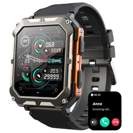 Тактичний смарт-годинник для чоловіків Military Watch: водонепроникний IP68, 1.83