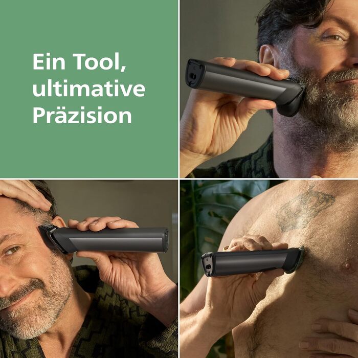 Універсальний тример Philips Multigroom Series 7000 MG7961/15 17-в-1 для обличчя, волосся та тіла, металеві леза, 26 налаштувань довжини (0,5-20 мм)