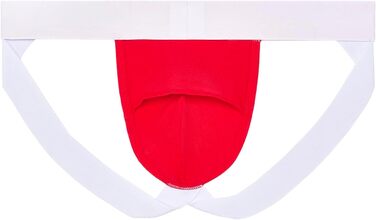 Шорти-боксер WOH для чоловіків, боксер-шорти, G-String, Jockstrap, сексуальна білизна, шорти-боксер, G-String, сексуальна білизна, для чоловіків, сексуальний вигляд, ідеальна посадка, білизна для особливих випадків, принт, (M, Jockstrap Sexy Fun Red)