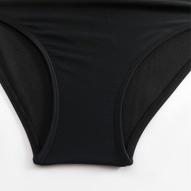 Купальник жіночий Laorchid Monokini з високою талією, корегуючий, з V-подібним вирізом, чорний, з рослинним принтом