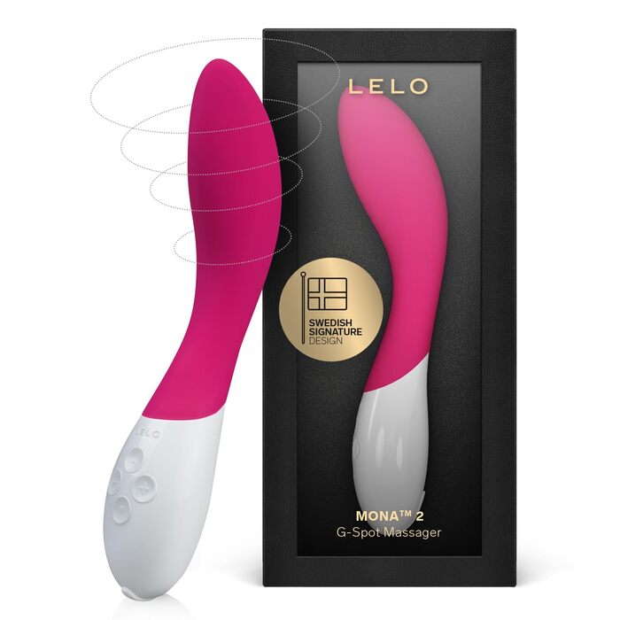 LELO Mona 2: Електричний стимулятор точки G для жінок, бездротовий вібратор-масажер (Колір: Вишневий)