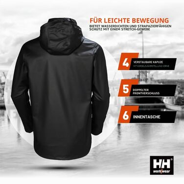 Чоловіча водонепроникна куртка Gale Rain Jacket, чорна, розмір XL