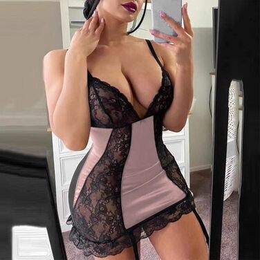 Боді жіноче з шліцом, червоне, на тонких бретелях, з V-подібним вирізом та стрингом, піжама, домашній одяг, універсальний розмір